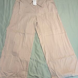 Light Beige Wide Leg Pants